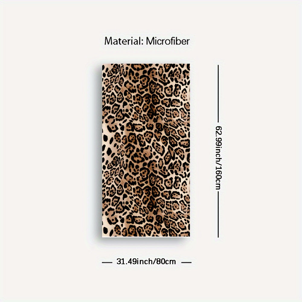 Leopard Print Microfiber Beach Towel - Quick Dry, Oversized and Absorbent for Beach or Pool - Hand Wash Recommended