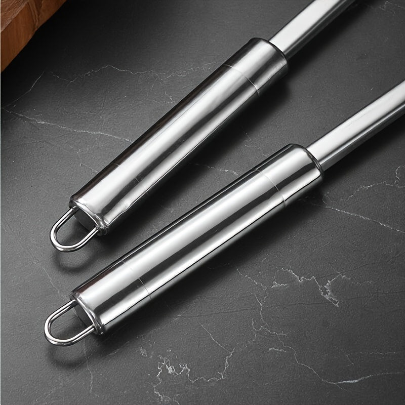 Set of 10 Stainless Steel Kitchen Utensils - Comes with Spatula, Ladle, Slotted Turner, and More - Reliable Cooking Tools for Home and Restaurant Purposes