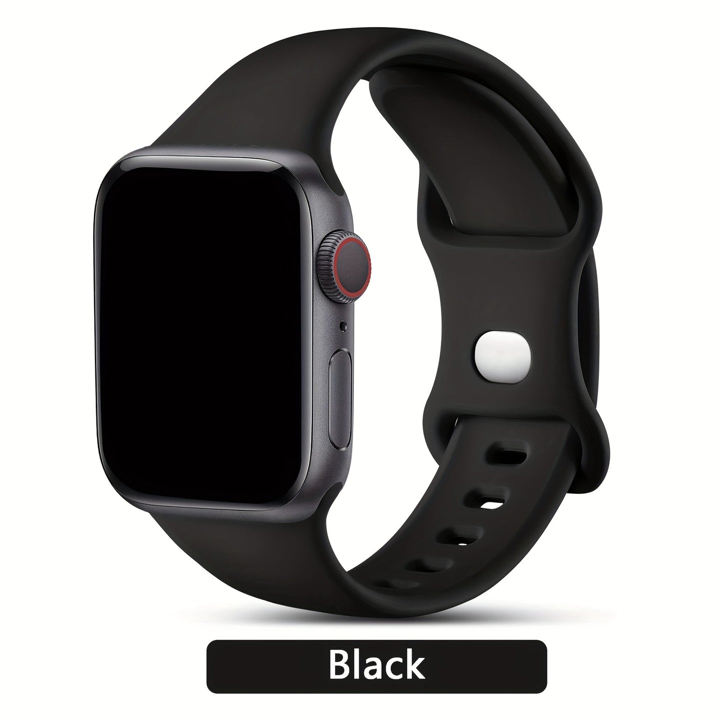 CHINBER Soft Silicone Sport Band for iWatch - Fits 38mm to 49mm, Compatible with Series SE/Ultra/9/8/7/6/5/4/3/2/1