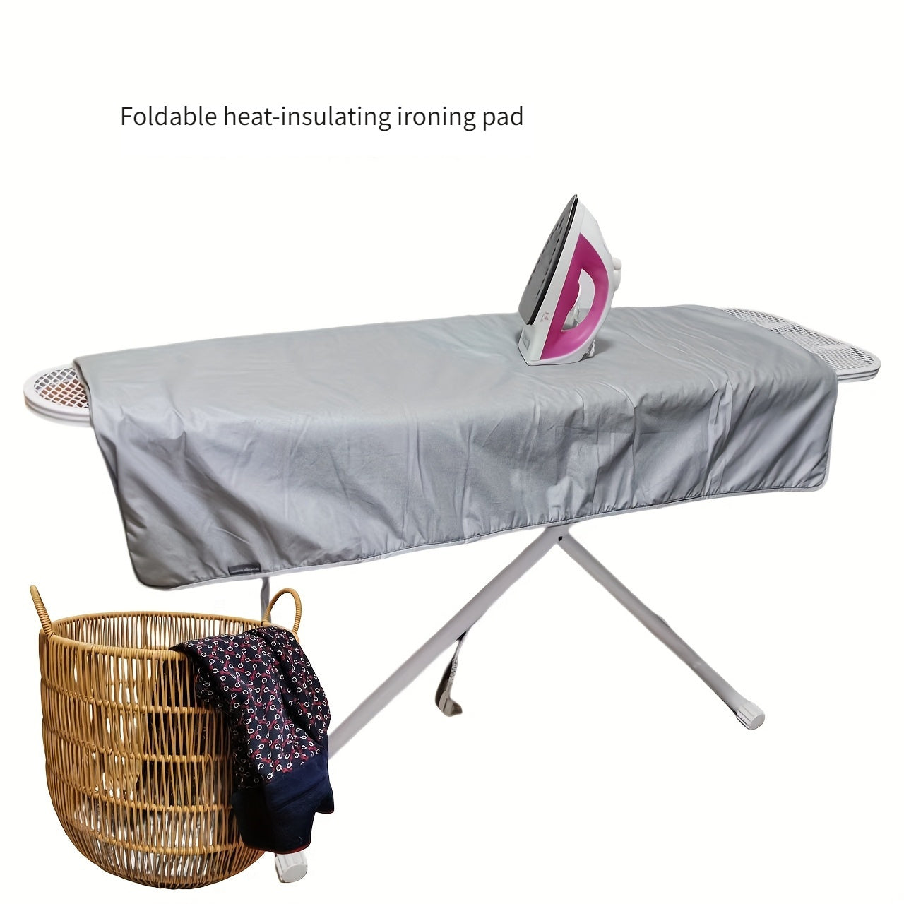 Ideal for electric ironing, this extra-large ironing pad features 3 layers of heat-resistant waterproof material with a non-slip lining. The thick titanium coated fabric ensures durability, and the pad can be easily folded for compact storage.