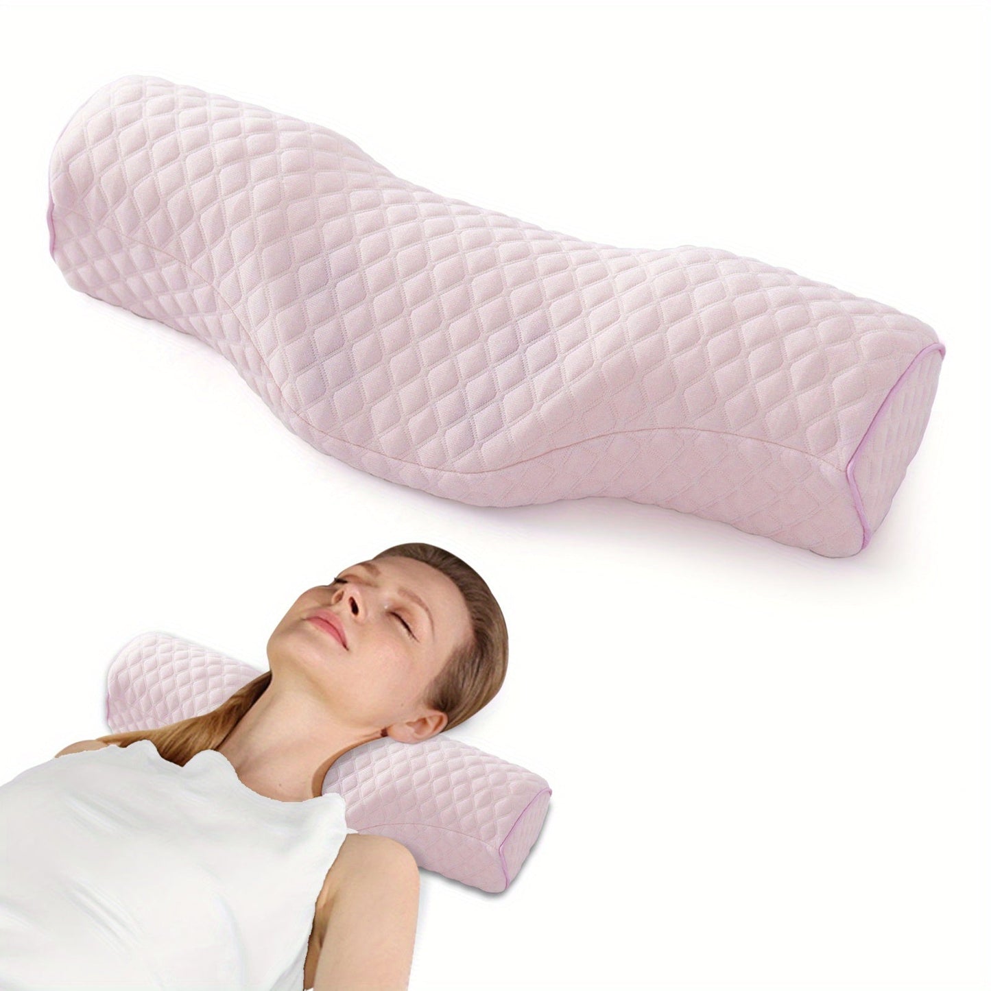 Memory Foam Cervical Pillow for Neck Relaxation - Ergonomic Orthopedic Support for Side, Back, and Stomach Sleepers with Breathable Pillowcase - Great for Home or Travel