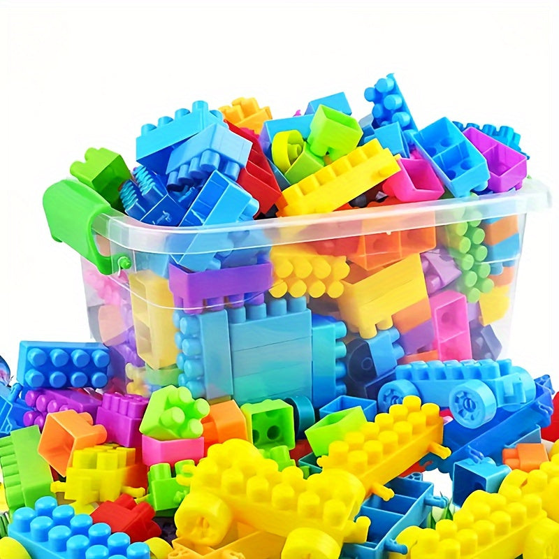 100 pcs educational toy blocks for enhancing creativity and motor skills, perfect for holiday gifts.