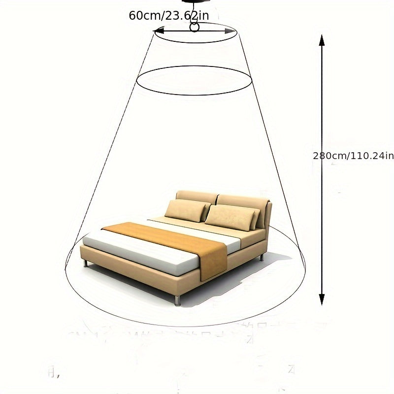 Luxurious Palace Mosquito Net made of Knitted Polyester with Steel Wire Frame, Clean with Spot Treatment from Ceiling to Floor