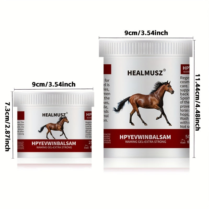 HEALMUSZ 8.45/16.9oz Horse Balm Chestnut Gel for Muscle Care, with Natural Extracts & Salicylic Acid