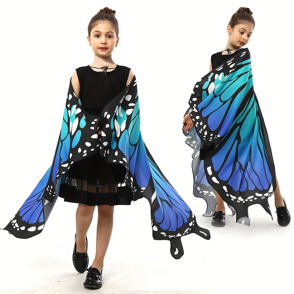 GDBY Butterfly Wings Costume Set for Girls - Party Animal Themed Princess Dress Up Accessories with Black Headband, Made of Machine Washable Polyester and Spandex, Non-Feathered Butterfly Wings Perfect for Birthday Parties and Halloween Costumes