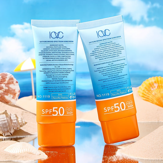 IVC SPF50+ PA++ Sunscreen Lotion 118ml - Waterproof, Non-Greasy, Refreshing Feel, with Plant Squalane, Suitable for All Skin Types, Portable Size