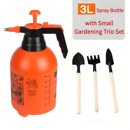 2/3L High-Pressure Air Spray Watering Can Set with Adjustable Nozzle for Durable Garden & Lawn Care, Flowers, Grass, Home Cleaning.