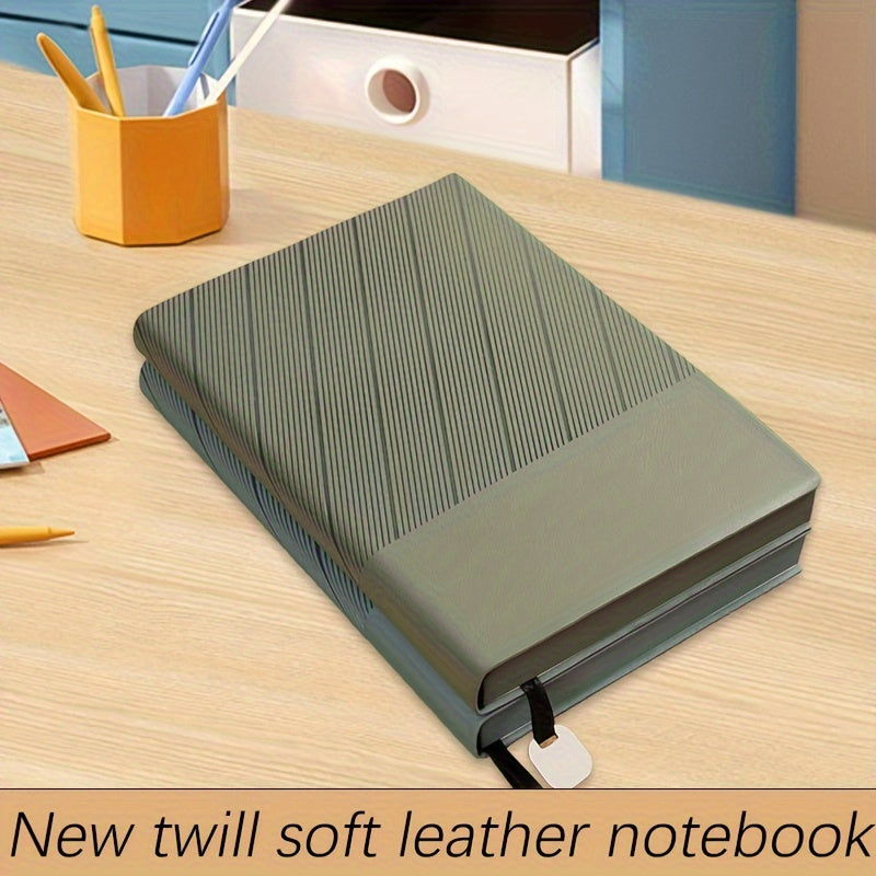 Thick faux leather A5 office notebook with pattern