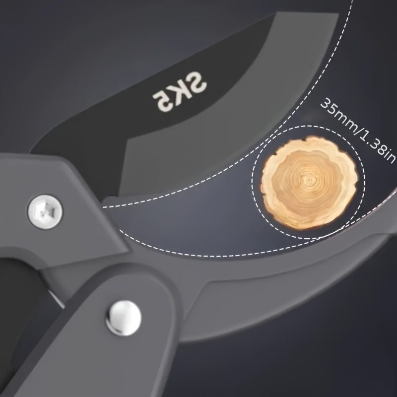 Durable SK-5 pruning shears with comfort grip for arthritic hands, ideal for both men and women.