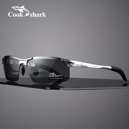 Cook Shark's new high-end polarized sunglasses offer UV protection for men who drive or fish.