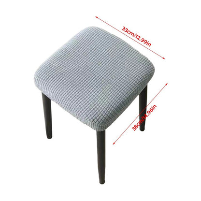 1 piece of stretchy vanity stool cover made of polyester and spandex blend, machine washable, suitable for various events.