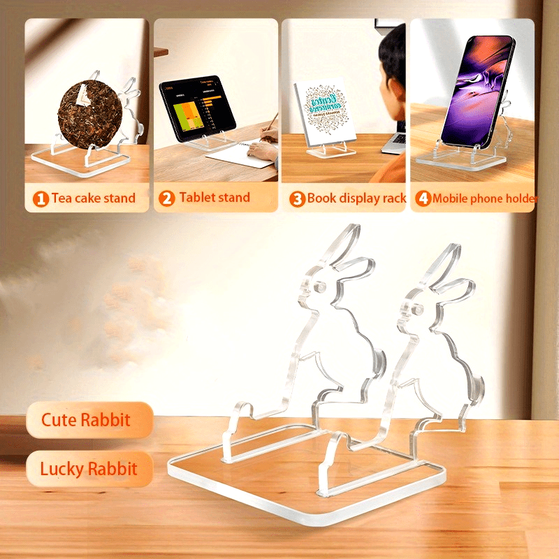 Acrylic phone stand featuring the zodiac animal design, perfect for holding your phone while live streaming or displaying books on your desktop. Cute, creative, and multifunctional.