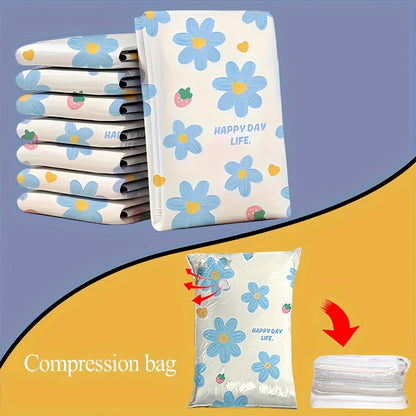 Set of 3 Extra Large Vacuum Compression Storage Bags - Durable, Airtight Bags for Moving Clothes, Blankets, and Shirts - Perfect for Dorms and Wardrobes, Requires No Pump