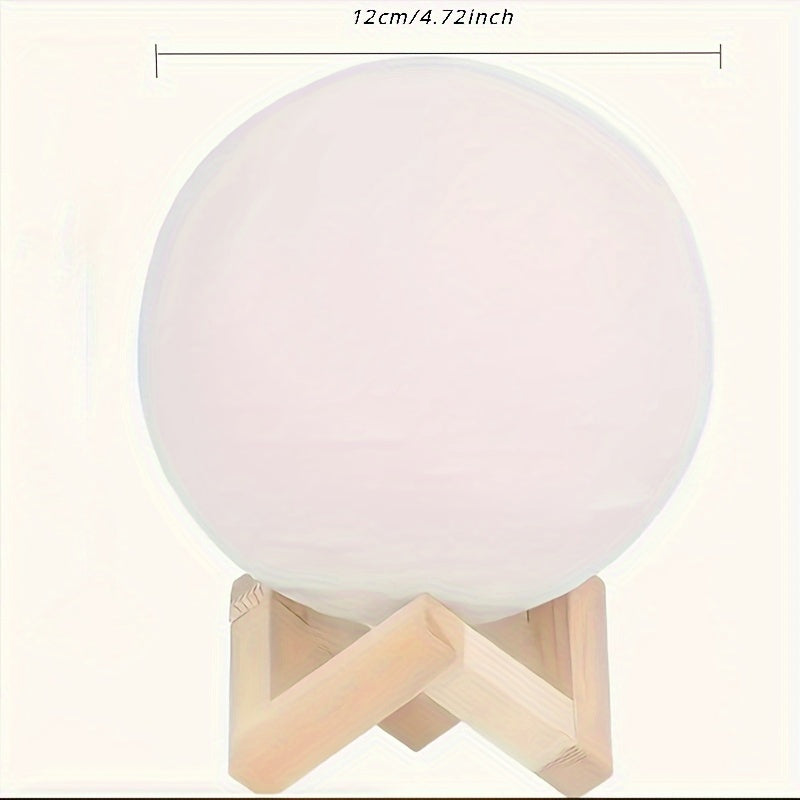 Galaxy Ball Moon Lamp - LED tun chirog'i, stendi bilan, batareyada ishlaydigan (AA) - Yotoqxona bezatish uchun va Rojdestvo sovg'asi uchun ideal - O'lcham: 11.99 sm - Narx: o'zgaruvchan