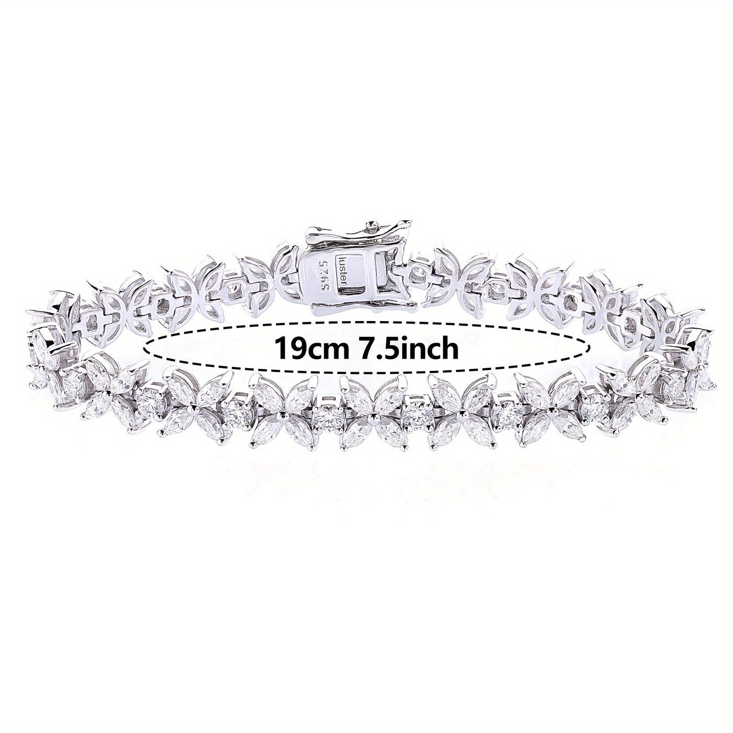 The Oneida Elegant Butterfly Bracelet features stunning 2MM synthetic Moissanite stones set in 925 silver. This bracelet is the perfect gift for November birthdays, plated with platinum for a luxurious finish. Ideal for any occasion, this bracelet comes