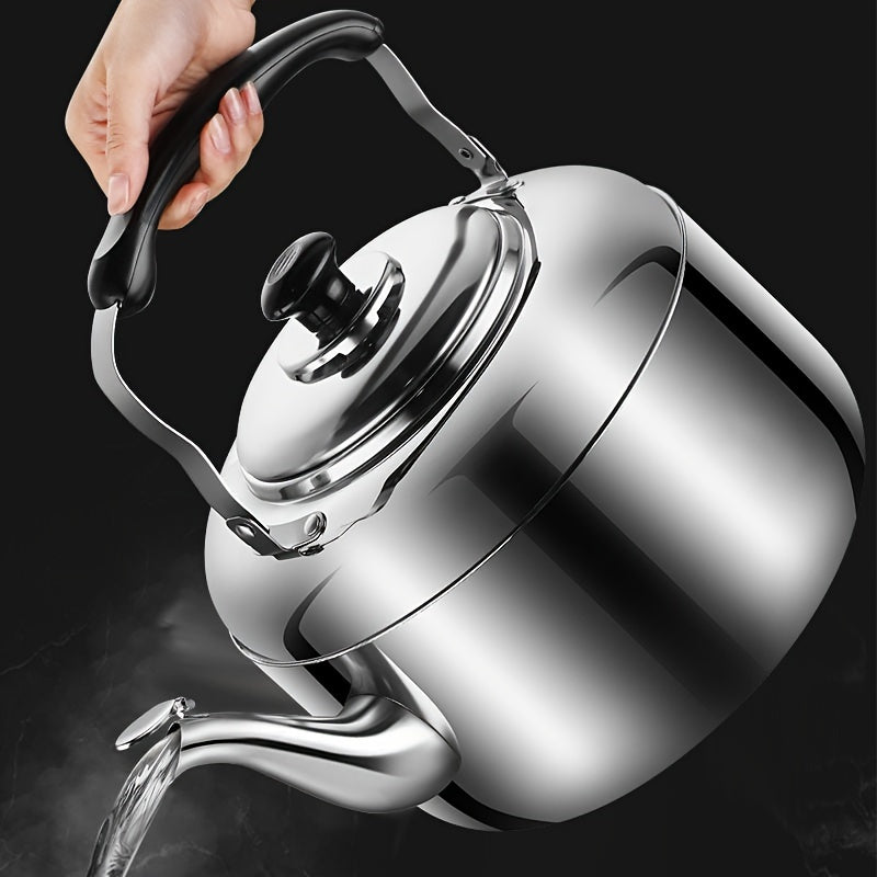 1 piece of Stovetop Tea Kettles, 4L Stainless Steel Kettle suitable for Electromagnetic and Gas Stoves. Perfect for home or commercial use, this large-capacity water kettle is ideal for making teas and other beverages year-round. Get yourself equipped