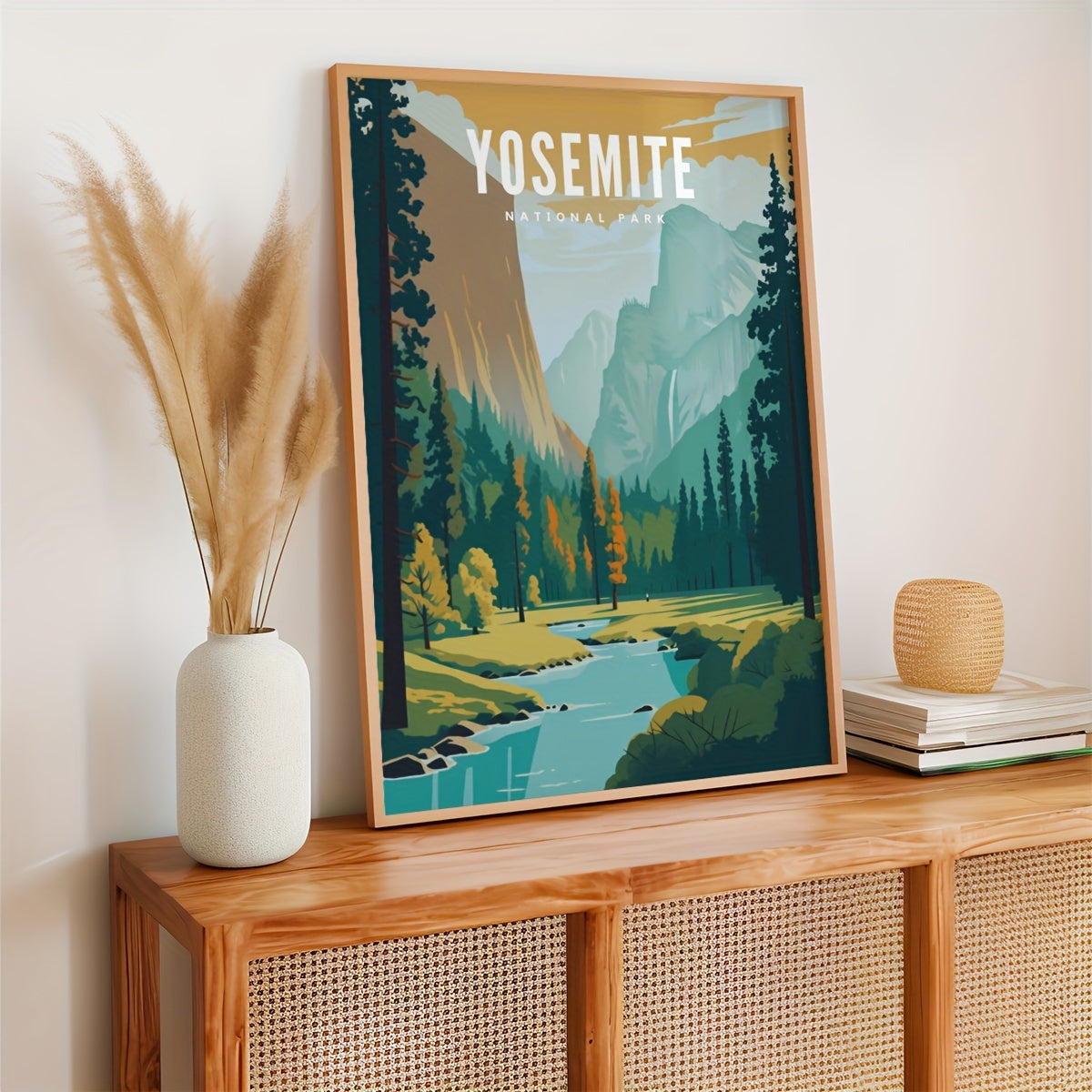 Set of 9 Large Size Modern Art Design Illustration Style Posters featuring Famous National Parks Landscapes. Frames not included. Perfect Gifts for Room Decor, Living Room, and Bedroom. Available in A3, A4, and A5 sizes.