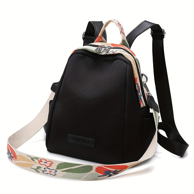 Simple Solid Color Small Backpack, Perfect for Daily Use Women's Commute