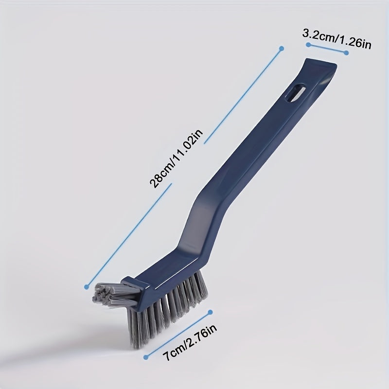 Multi-functional gap cleaning brush with hard bristles and plastic handle, perfect for cleaning in outdoor, living room, bedroom, bathroom, toilet, kitchen, floor, and window sills. No electricity required.