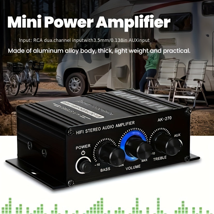 Boost your home/car theater sound system with powerful bass & treble using this 400W 2.0 stereo audio amplifier.