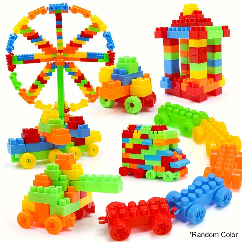 100 pcs educational toy blocks for enhancing creativity and motor skills, perfect for holiday gifts.