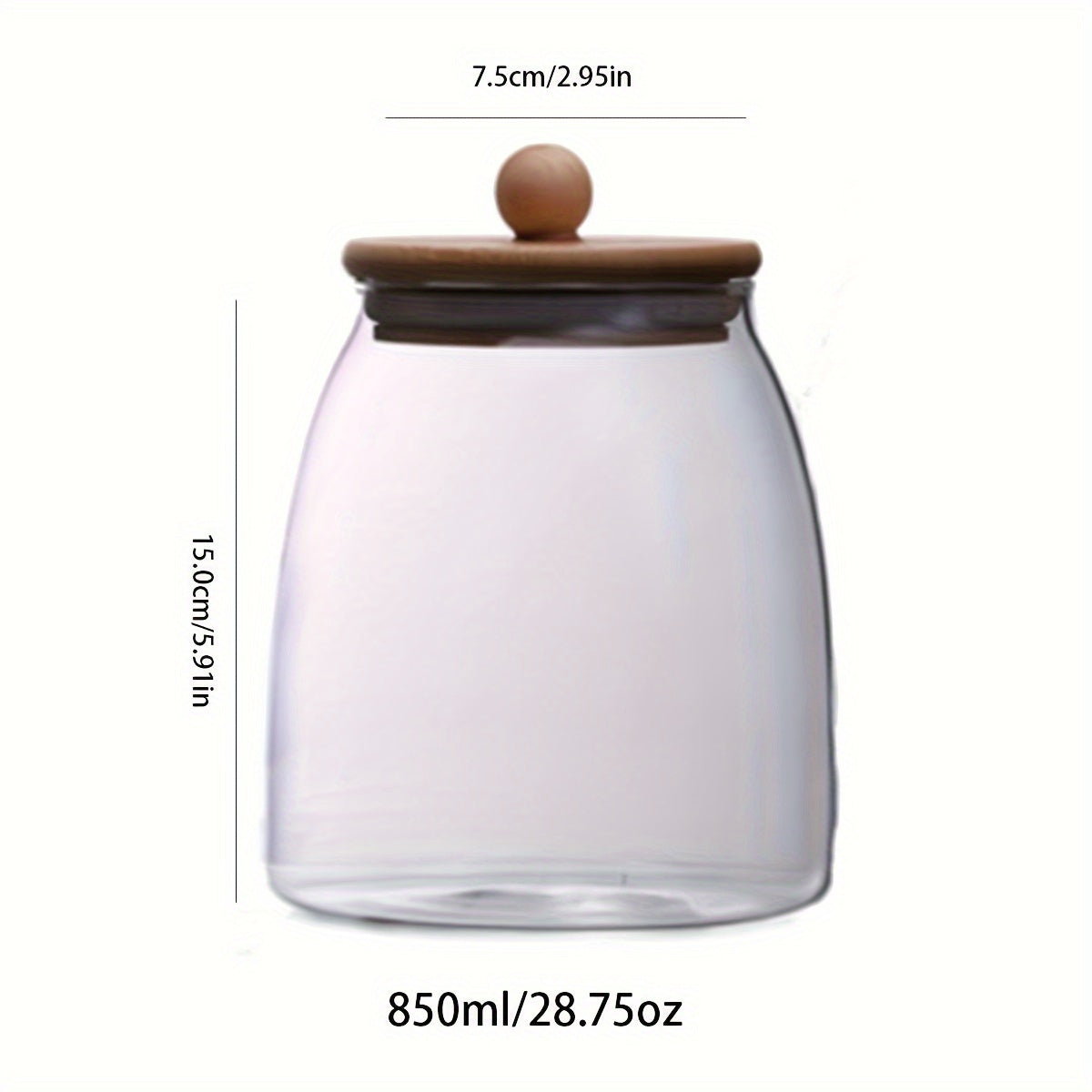 Clear Glass Jar with Lid - Perfect for Storing Candy, Tea, Nuts, and Gifts - Airtight Cylinder Canister for Tea Storage