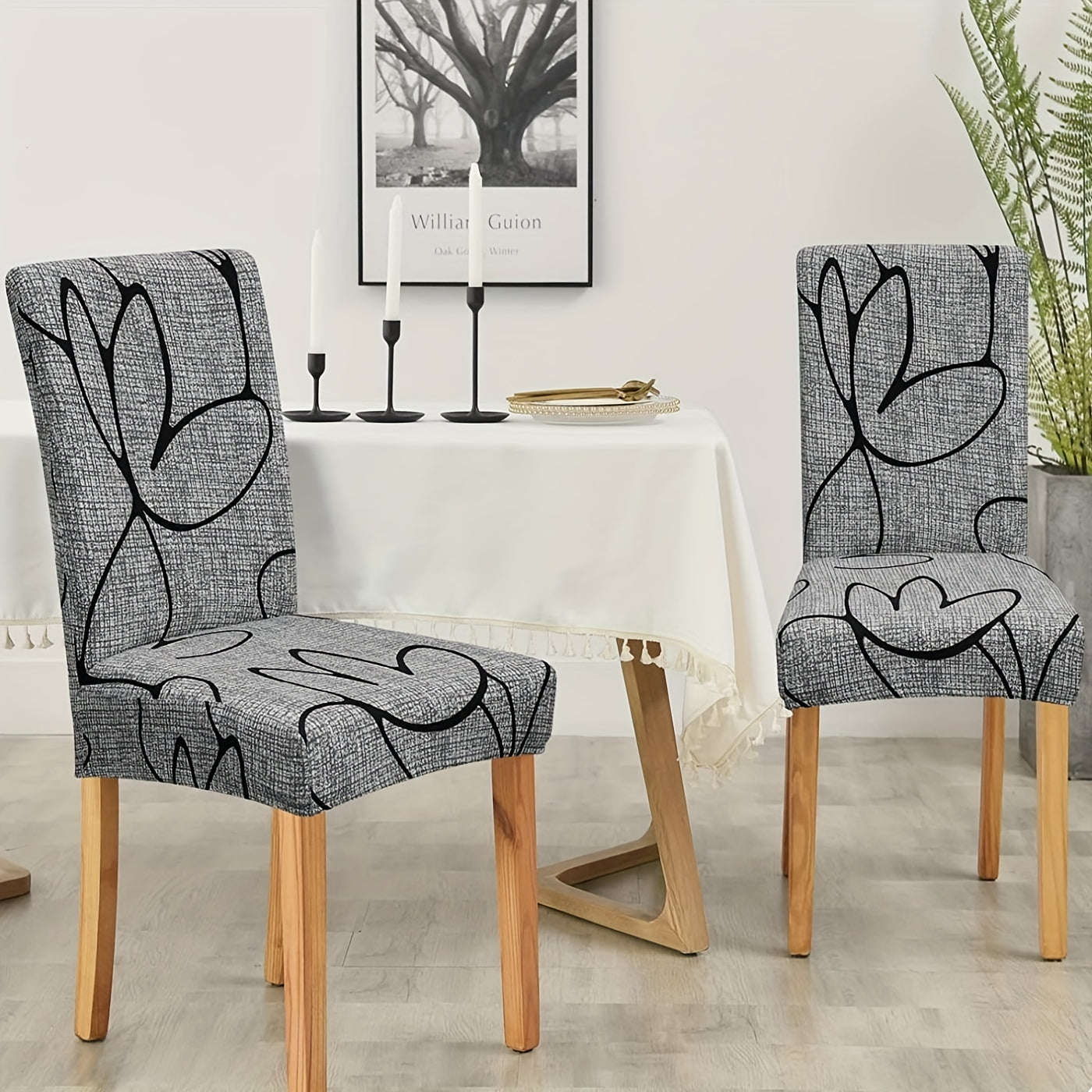 1pc Flower Elastic Dining Chair Cover for Furniture Protection, Universal for All Seasons.