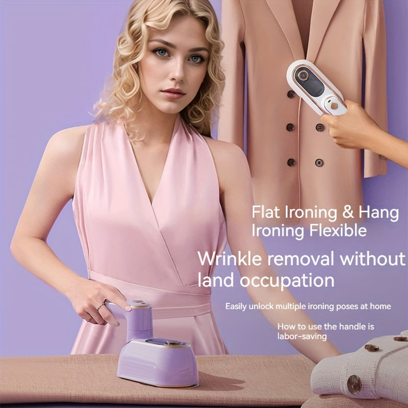 Hand-held ironing machine featuring EU-High-power, rotary folding steam electric iron, suitable for dry and wet ironing. Perfect for home, dormitory, and portable use.