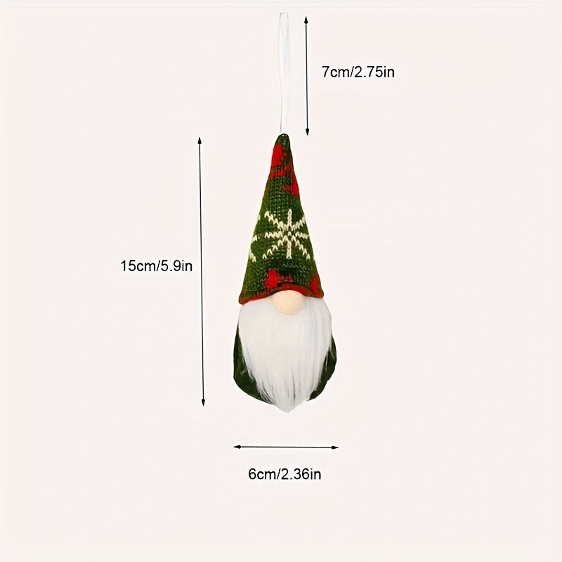 Вязаная рождественская маленькая подвеска для рождественской елки и камина, доступна в 1 шт. или 3 шт.
