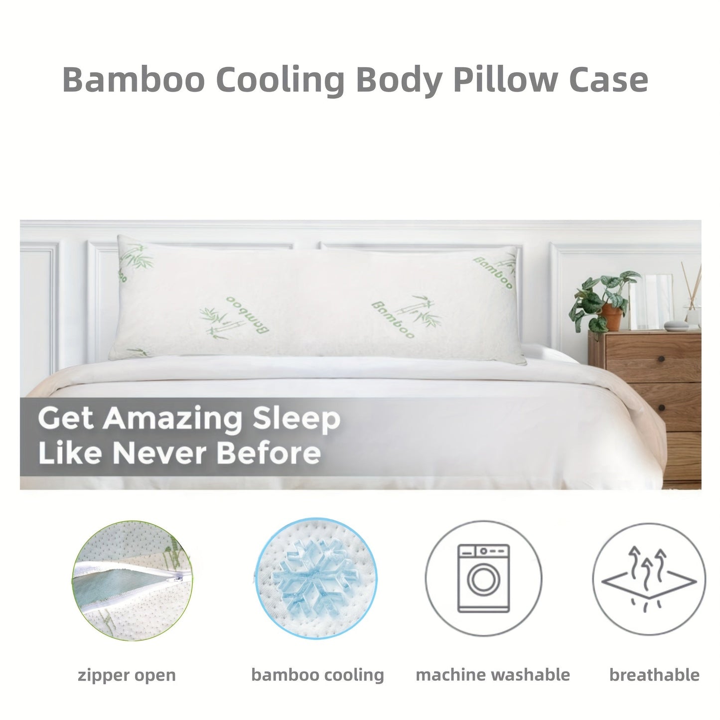 Bamboo Cooling Body Long: 50.8x137.16 cm, Ultra Soft Material Perfect for Children