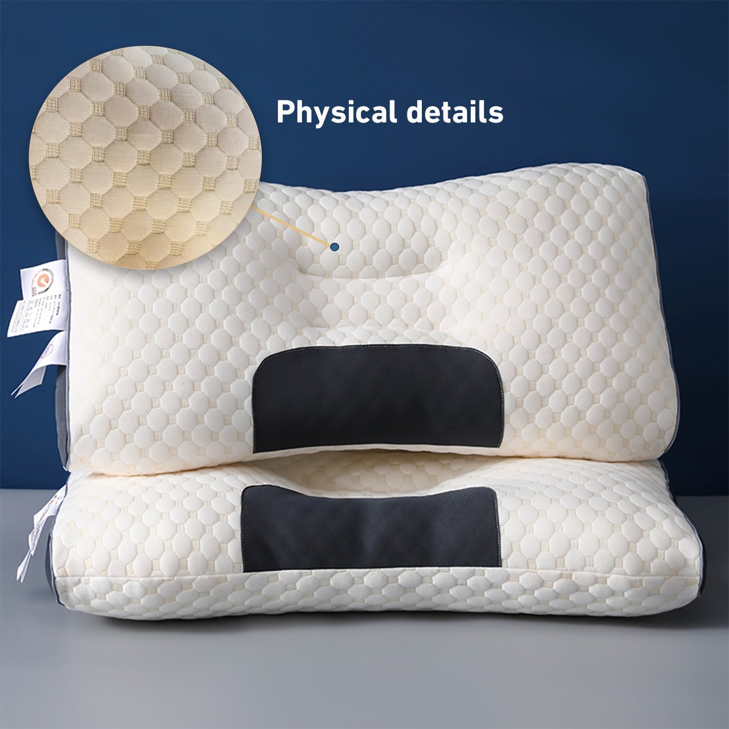 One-piece Portable Knitted Maternity Pillow with Neck Support for Adults 14+, featuring Soft Firmness and Moisture-Wicking Breathable Material. Perfect for Neck Sleeping, Massage, and Home Bedding in Living Rooms or Bedrooms for a Comfortable Sleep