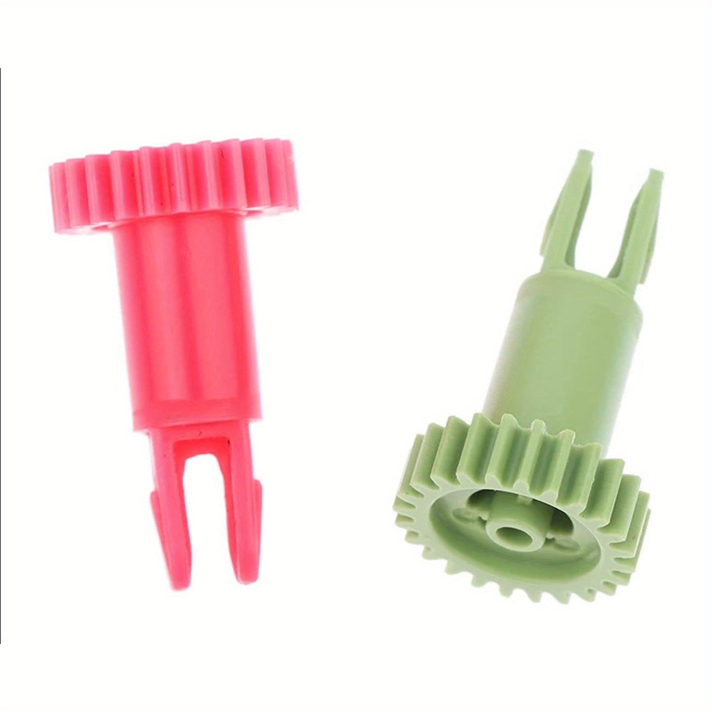 One pack of compatible motor gears for DEEBOT OZMO 950/920/N5/N8 T5/T9/T8 includes a plastic side brush motor gear, requiring no electricity. The pack includes 1 red gear and 1 green gear, suitable for use as a robot vacuum cleaner accessory.