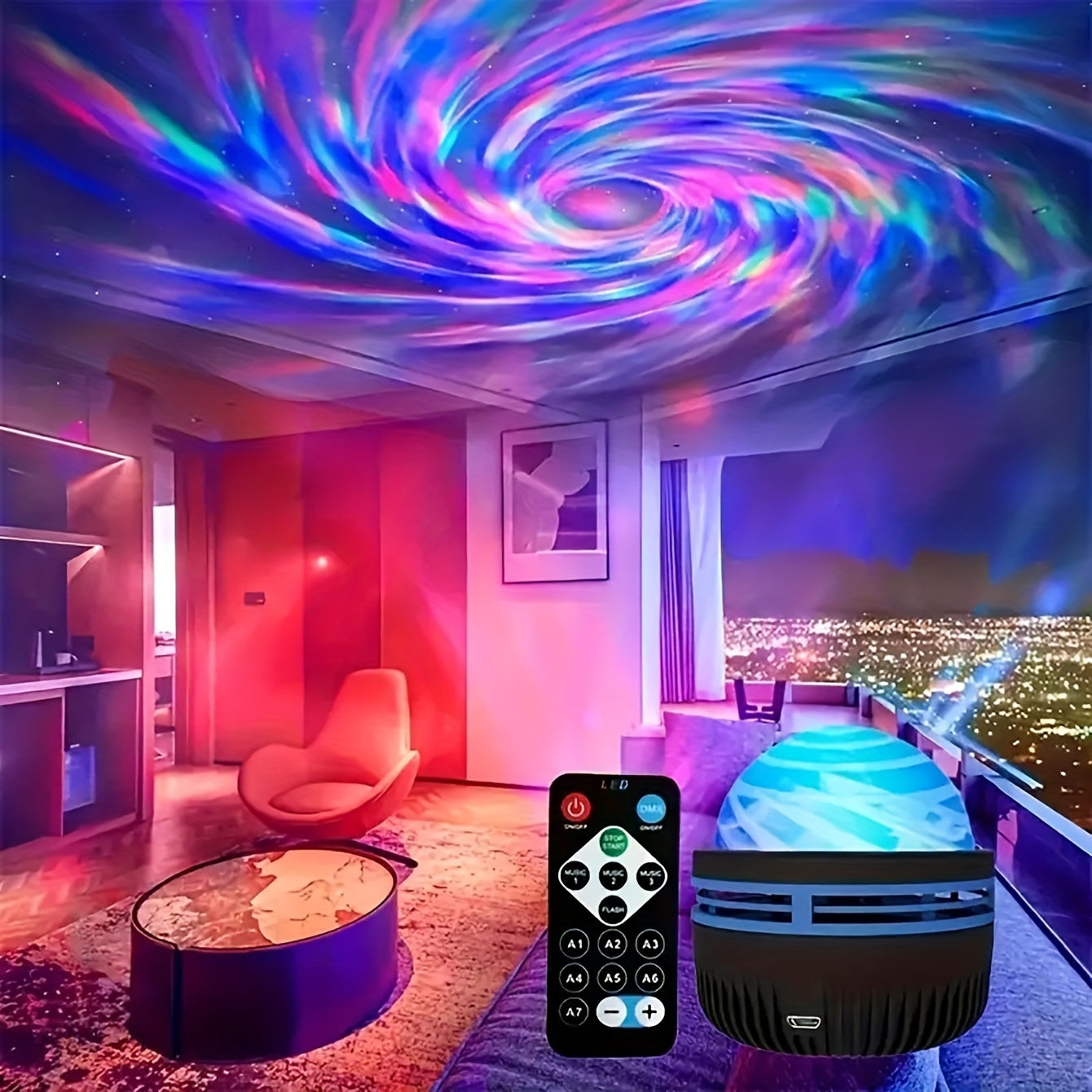 Transform your space with the enchanting Magical Starry Sky LED Projector. Perfect for creating an ambient bedroom decor, setting a romantic mood for Valentine's Day, adding a festive touch to your Christmas decorations, enhancing the atmosphere at a