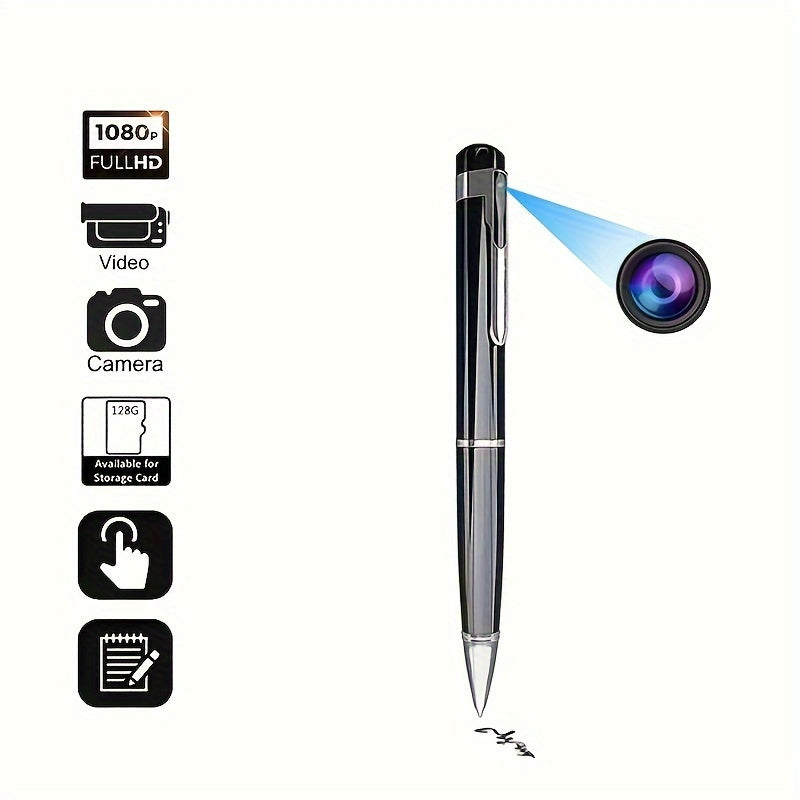 Portable 1080p camera with touch control, rechargeable battery, local recording – ideal for conferences, business meetings, or studying.