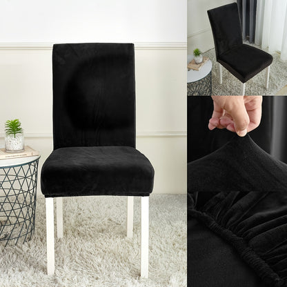 Durable spandex chair cover fits 44.96-59.94cm dining chairs. Perfect for dining room or wedding banquet. Easy care, machine washable.