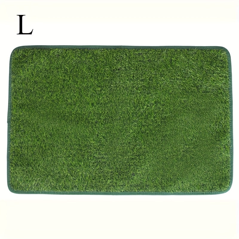 Reusable dog grass mat for pet training, odor-control artificial lawn with non-slip backing for indoor or outdoor use.