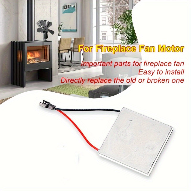 Accessory for fireplace fan motor, portable metal heating element that can be wall mounted with stand, does not require power, suitable for home and kitchen heating appliances.