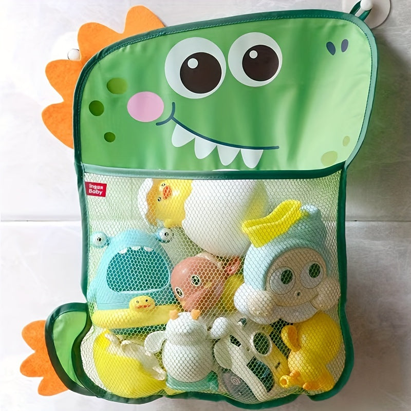 Cartoon Bath Storage Net Bag - Waterproof and Neatly Organized with Suction Cup Hanging! Perfect Christmas or Halloween Gift