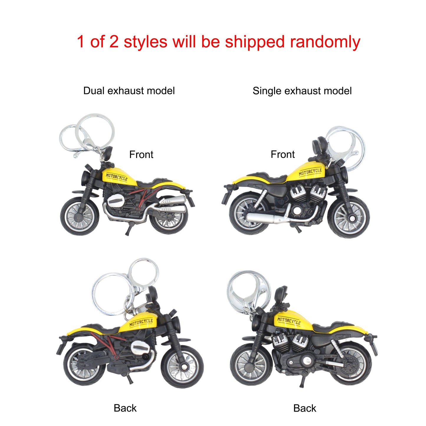 Unique Mini Motorcycle Model Car Keychain Trendy in Europe, America, and the Middle East Versatile Key Holder, Stylish Keyring