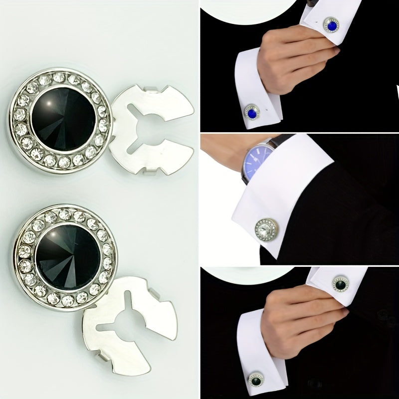 Elegant Button Set with Fashionable Shirt Sleeves, Cufflinks, and Trendy Brooches for Men. Ideal Gift for Birthday, Christmas, Anniversary, or Valentine's Day.