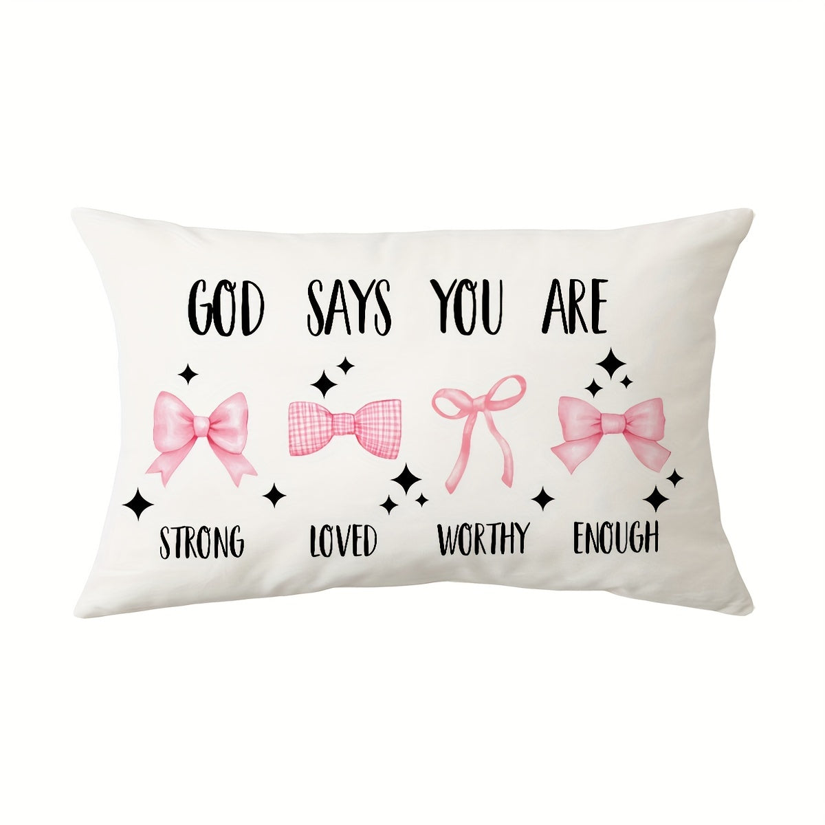 Pink Coquette Bow Throw Pillow Cover - 29.97cm*50.04cm or 44.96cm*44.96cm - Farmhouse Decor for Home, Couch, Sofa, Living Room, Bedroom - No Pillow Insert Included