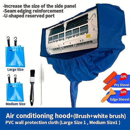 Air Conditioner Cleaning Cover - Durable, Non-Electric Wash Bag for 1.5P & 3P Models Including Full Tool Kit