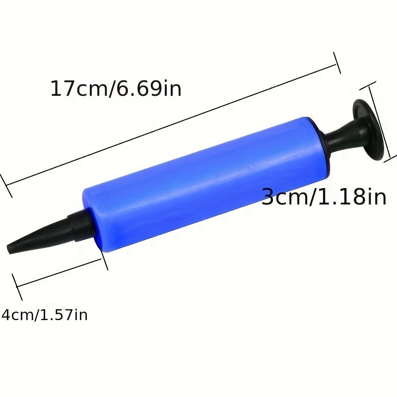 1pc Portable Balloon Pump Hand Inflator for Wedding and Birthday Party Decor. Great for inflating foil balloons and other party supplies.