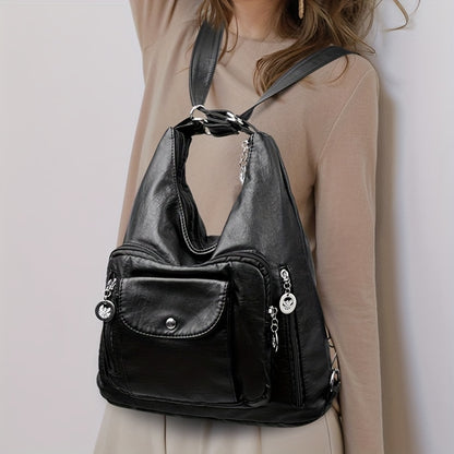 Casual shoulder bag with water bottle holder, perfect for sports and vacation.