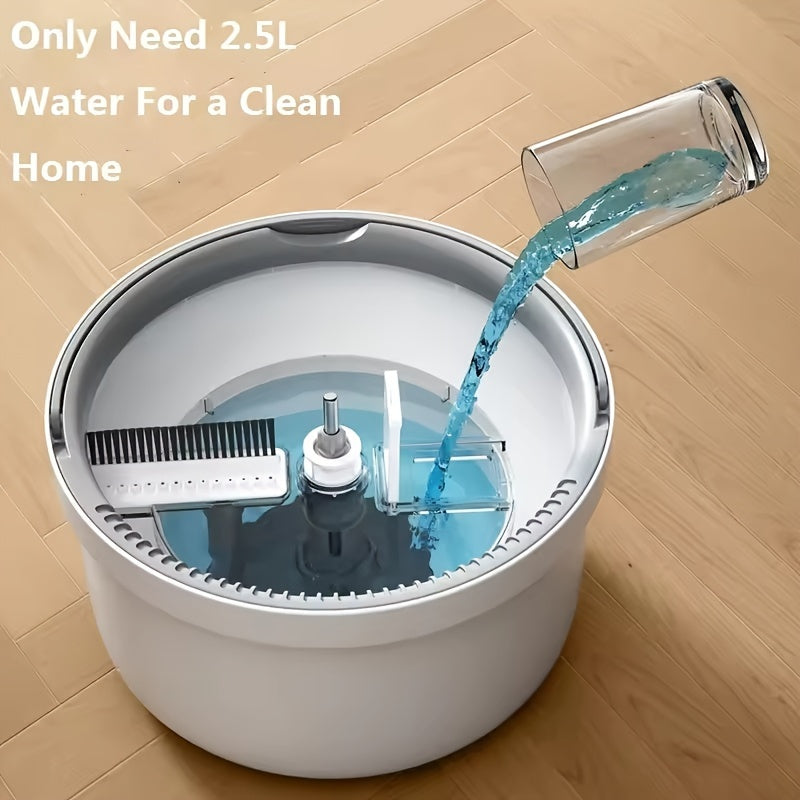 Oson tozalash tartibini osonlik bilan amalga oshiring, Easy-Clean Spin Mop & Bucket Set - oshxonalar, hammomlar va yashash xonalari uchun ideal bo'lgan qo'l bilan tozalashsiz yuvish.