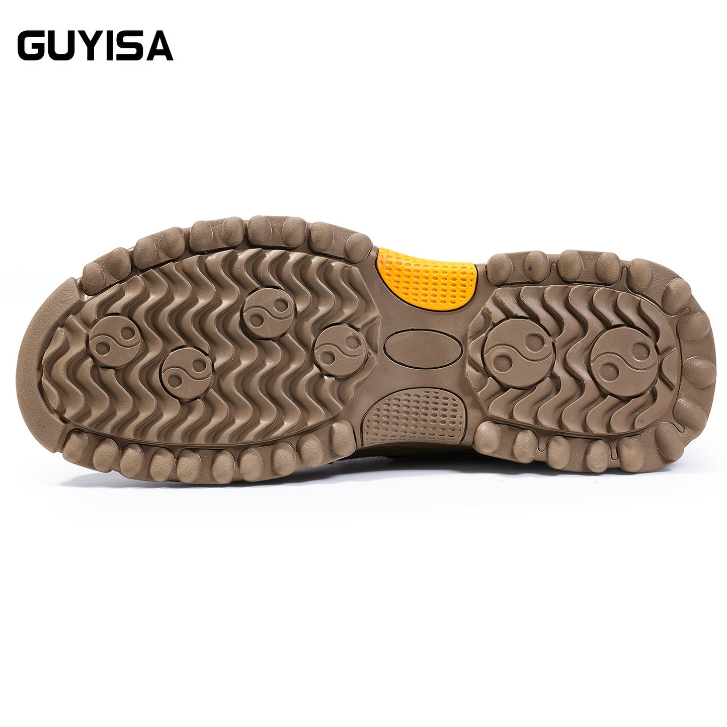 GUYISA Men'S Safety Work Shoes - Steel Toe, Round Toe, Mid-Top with Magic Tape, All-Season, Fire Retardant, Anti-Slip Rubber Sole, Breathable Fabric Lining, Durable Fabric Upper, Comfort