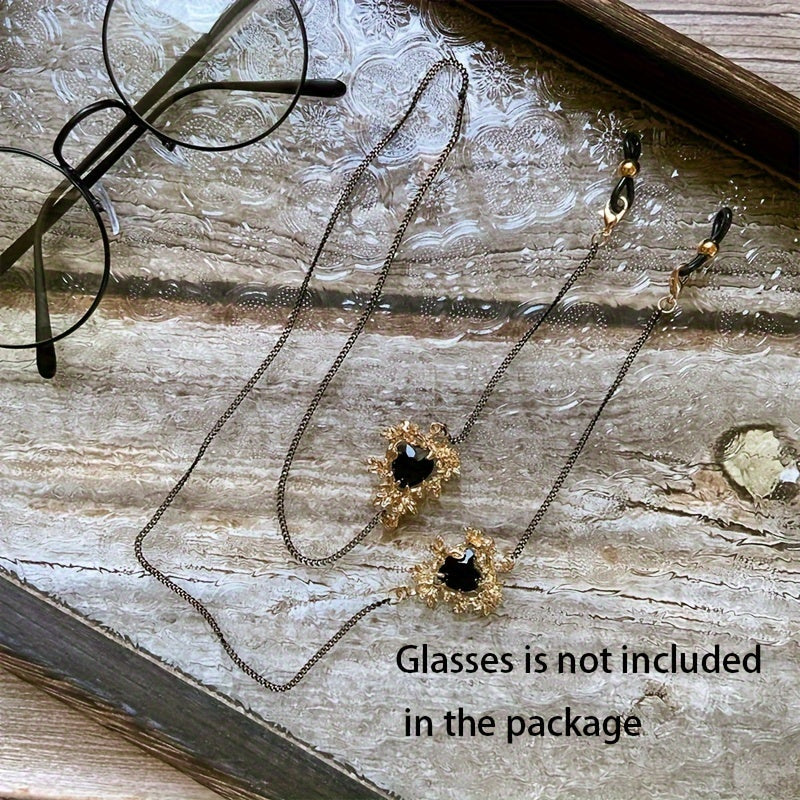 Vintage Gothic Cross Pendant Glasses Chain that functions as an Anti-Slip Sunglasses and Reading Glasses Lanyard. Also doubles as a stylish face covering lanyard for your mask and eyewear retainer.