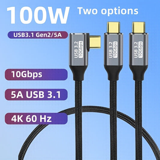 8K 60Hz USB-C video cable with 100W power delivery, suitable for laptops.