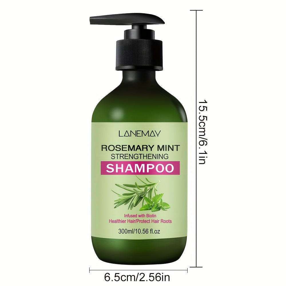 Rosemary Mint Shampoo Strengthens Weak Hair for All Hair Types.