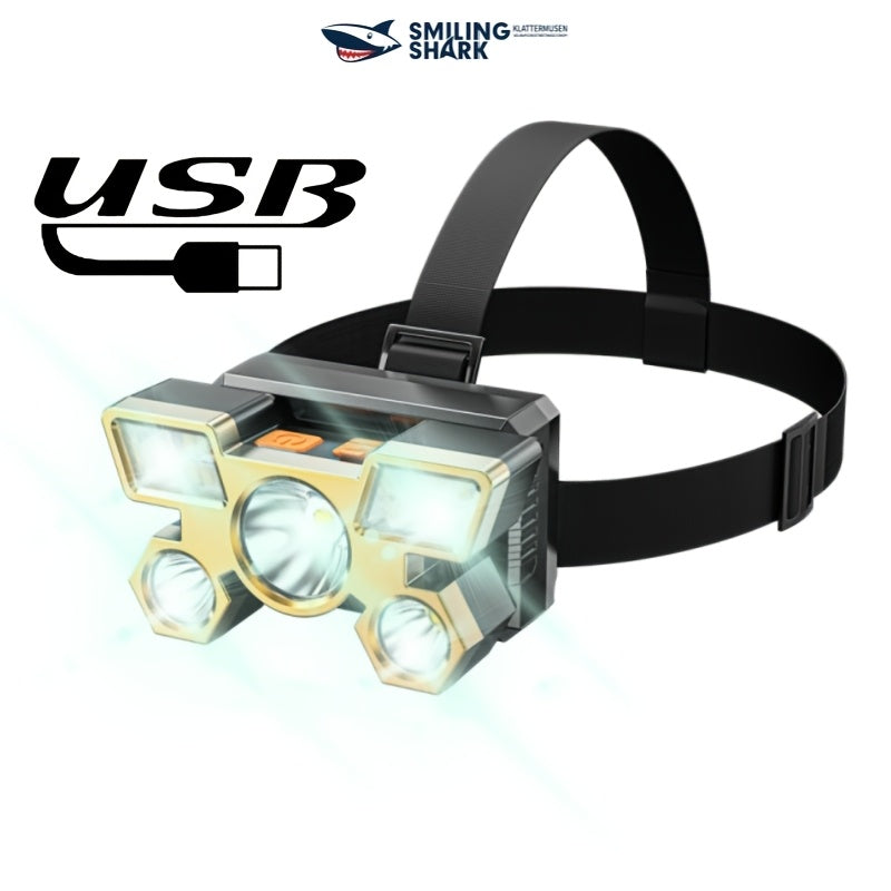 Smiling Shark K71: Ultra-Bright LED Headlamp for Camping, Running, & Night Fishing